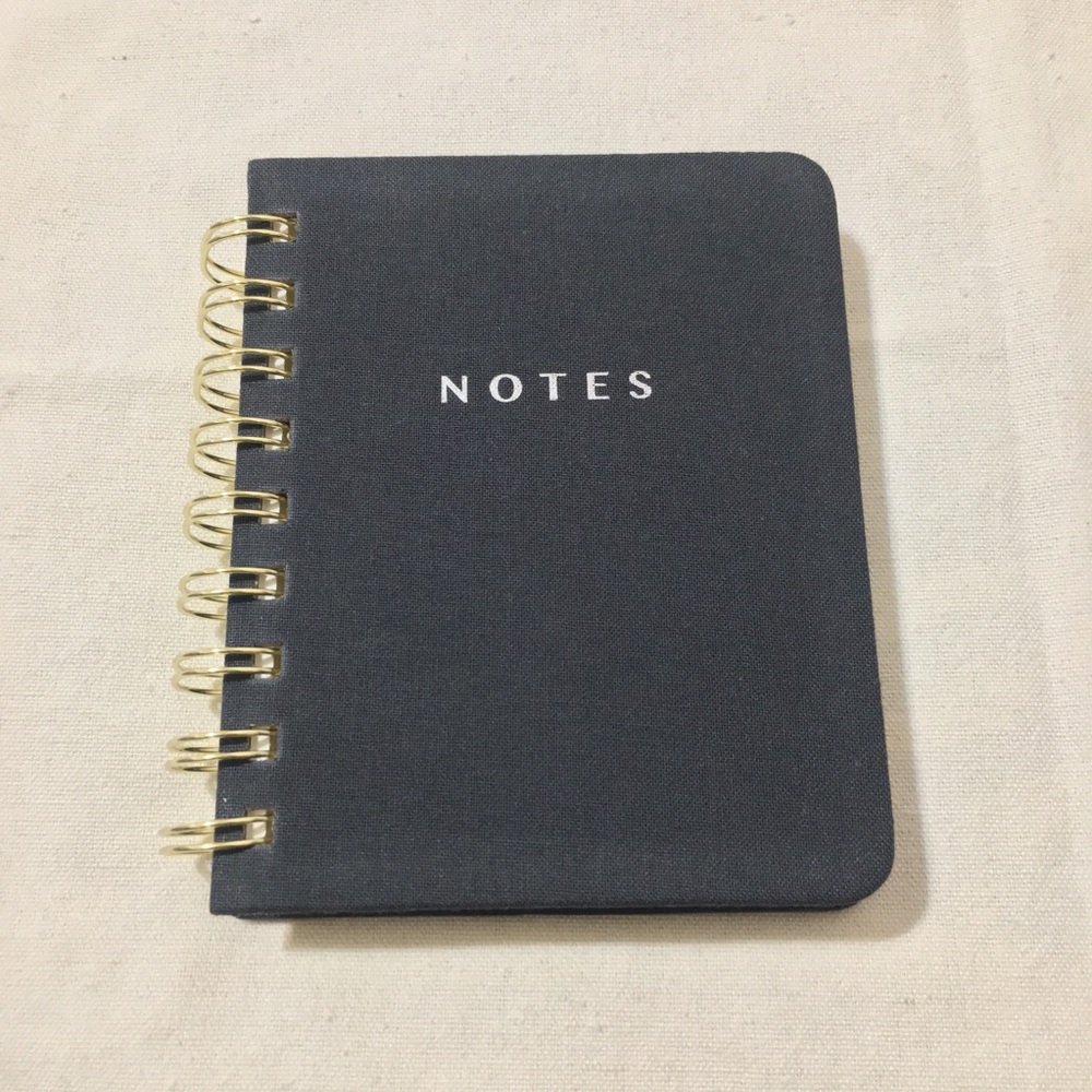 Mini Cloth Spiral Notebook